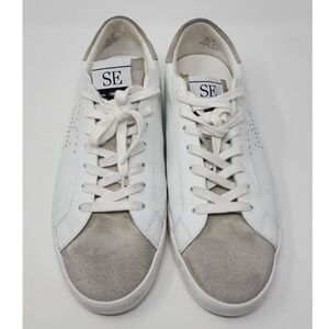 SE by Sam Edelman White Leather Suede Sneakers